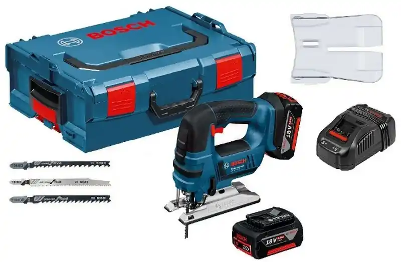 BOSCH GST 18 V-LI B Professional Akku-Stichsäge L-BOXX, 2x 5,0 Ah Akku 06015A6103 Markenprodukt