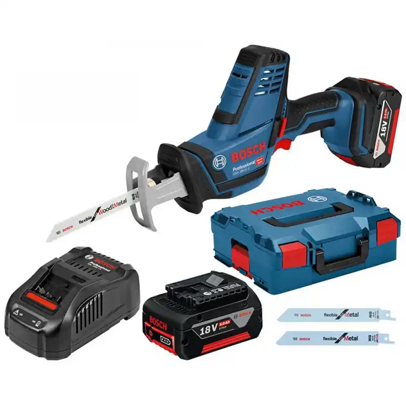 Preisknaller BOSCH GSA 18 V-LI C Professional Akku-Säbelsäge L-BOXX, 2x 5,0 Ah, 06016A5002