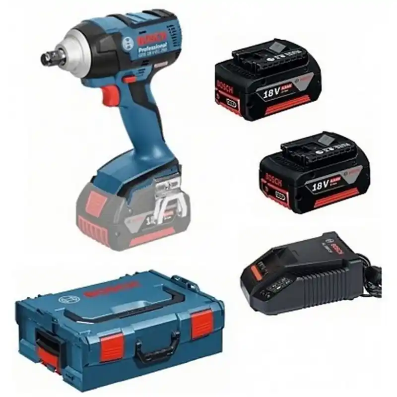 Nur Für Kurze Zeit BOSCH GDS 18 V-EC 250 Professional Akku-Drehschlagschrauber 2x4,0 Ah 06019D8120