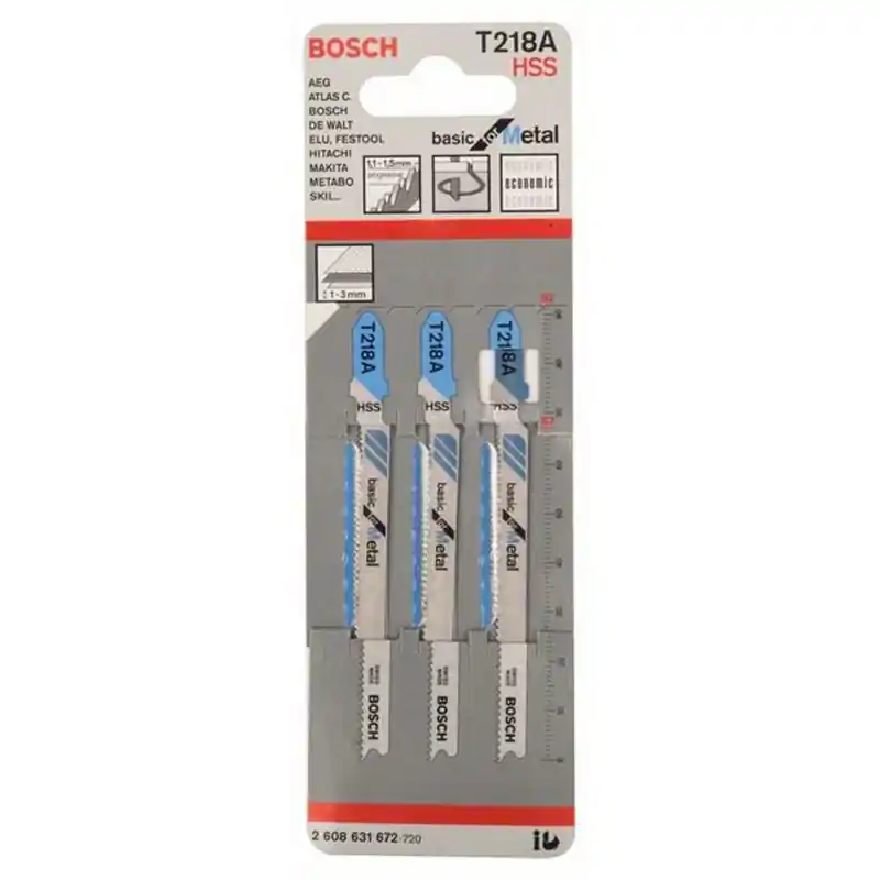 BOSCH T 218 A Basic for Metal Stichsägeblatt 3 Stck. 2608631672 Highlight