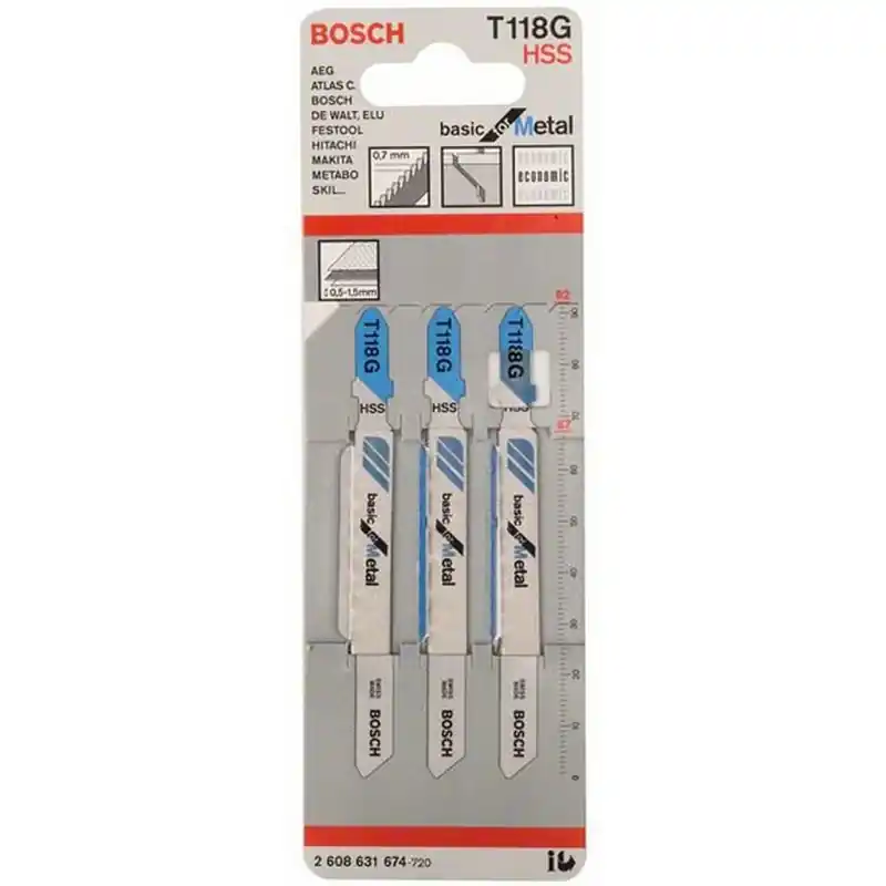 BOSCH T 118 G Basic for Metal Stichsägeblatt 3 Stck. 2608631674 Günstig