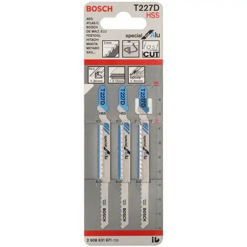 Solange Der Vorrat Reicht BOSCH T 227 D Special for Alu Stichsägeblatt 3 Stck. 2608631671