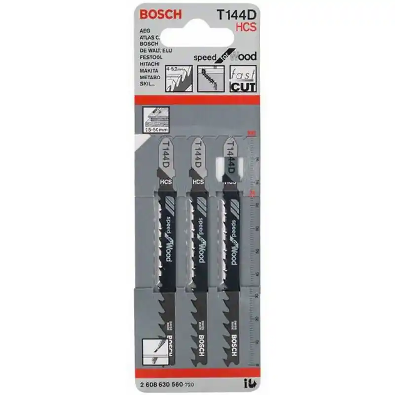 Neuheit BOSCHT 144 D Speed for Wood Stichsägeblatt 3 Stck. 2608630560