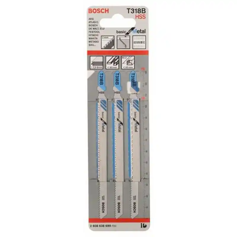 BOSCH T 318 B Basic for Metal Stichsägeblatter 3 Stck. 2608638699 Top-Angebot