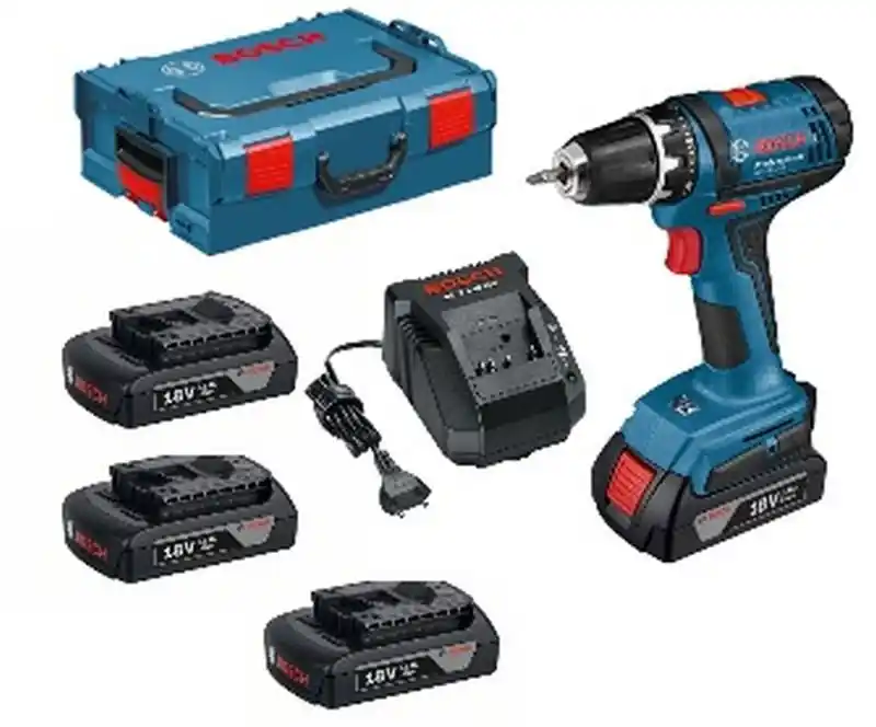 Bosch GSR18-2-Li Akku Bohrschrauber inkl. 3x Li-Ion Akku 1,5 Ah und L-BOXX 0615990FD7 Zertifiziert