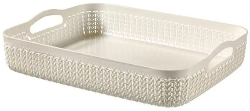 Solange Der Vorrat Reicht CURVER KNIT A4 Tablett 35,2 x 26,8 x 7,4 cm 4,5L creme 00778-X64