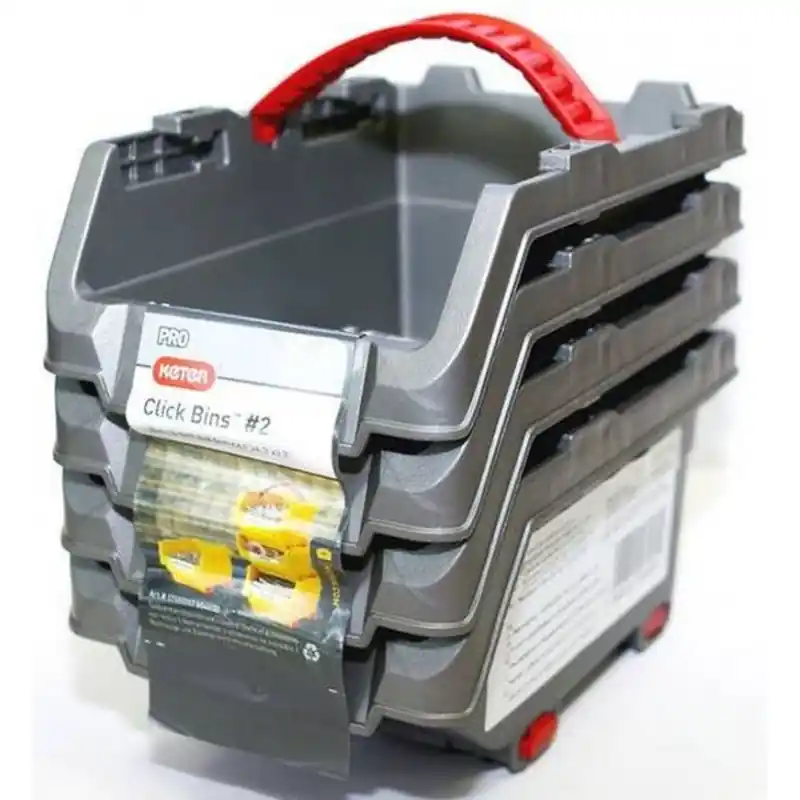 Ausverkauf KETER CLICK BIN S Lagersichtkasten 4x0,45L 15,5x11x8,5cm grau 17197117