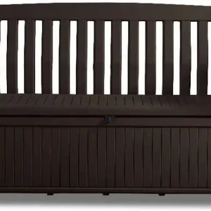 KETER PATIO BENCH 227L Gartenbank/Kissenbox 138,6 x 63,5 x 88 cm, braun 17202690 Solange Der Vorrat Reicht