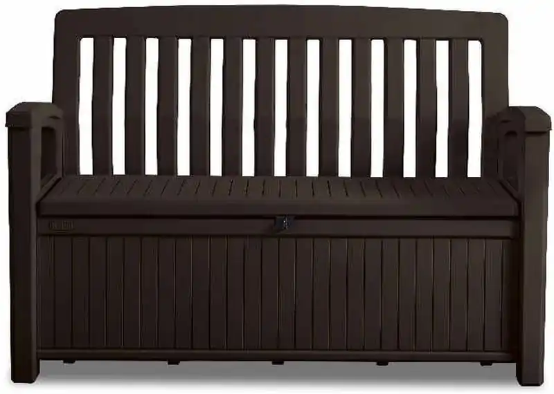 KETER PATIO BENCH 227L Gartenbank/Kissenbox 138,6 x 63,5 x 88 cm, braun 17202690 Solange Der Vorrat Reicht