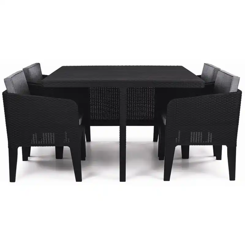 KETER COLUMBIA Dining Set 5-teilig, graphit/grau 17202279 Zertifiziert