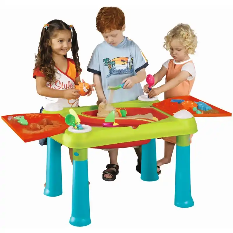 KETER CREATIVE FUN TABLE Kinderspieltisch, türkis/rot 17184058 Neu