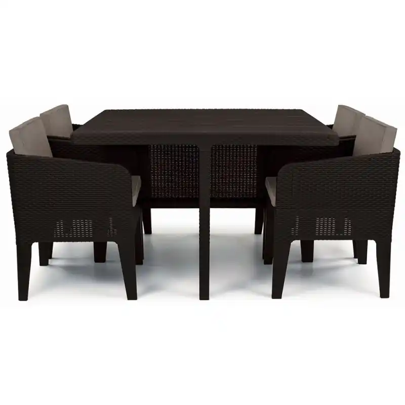 KETER COLUMBIA Dining Set 5-teilig, braun/beige 17202279 Sonderaktion