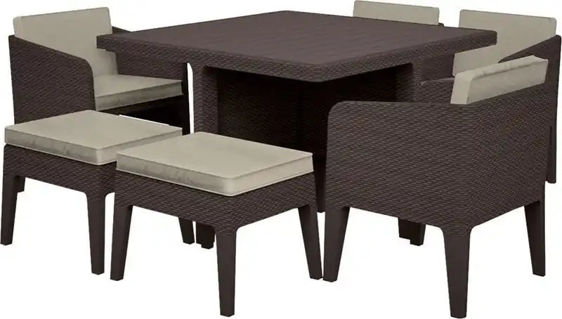 KETER COLUMBIA Gartenset Loungeset 7 -tlg., braun/beige 17204121 Markenprodukt