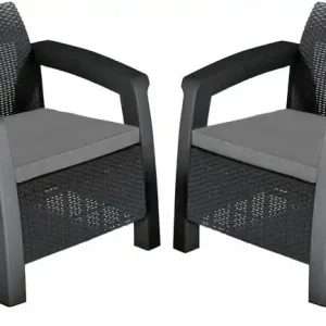 Ausverkauf KETER BAHAMAS DUO SET Sessel 2 St., 75 x 70 x 79cm, graphit/grau 17205921