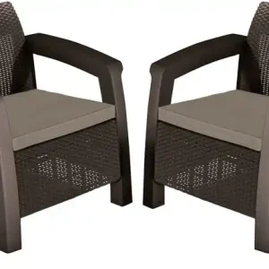 KETER BAHAMAS DUO SET Sessel 2 St., 75 x 70 x 79cm, braun/grau-beige 17205921 Sofort Bestellen