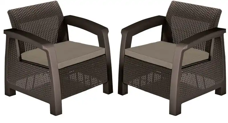 KETER BAHAMAS DUO SET Sessel 2 St., 75 x 70 x 79cm, braun/grau-beige 17205921 Sofort Bestellen