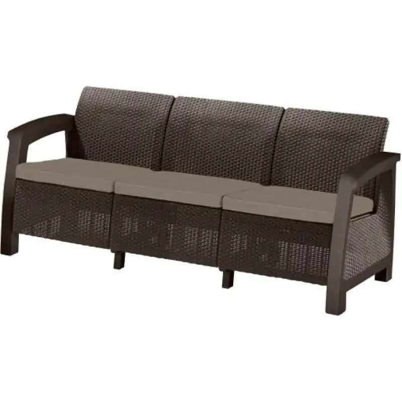 KETER BAHAMAS LOVE SEAT MAX Gartenbank, Sofa, 182 x 70 x 79cm, braun/grau-beige 17205920 Wochenendangebot