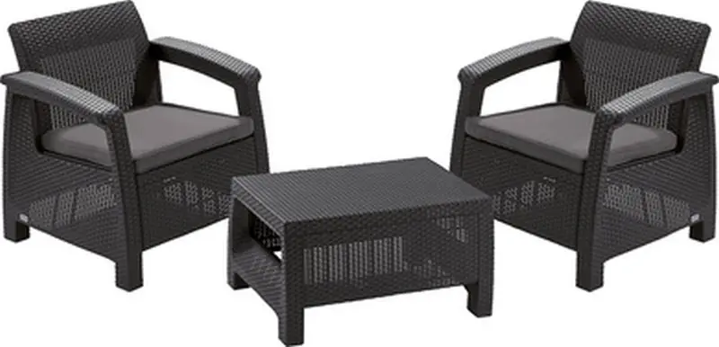 KETER BAHAMAS WEEKEND Lounge-Set, graphit/grau 17205922 Preis Gesenkt