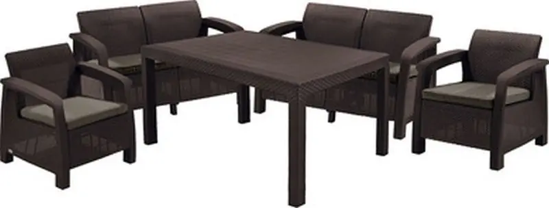 Ausverkauf KETER BAHAMAS FIESTA Lounge-Set, braun/grau-beige 17205477