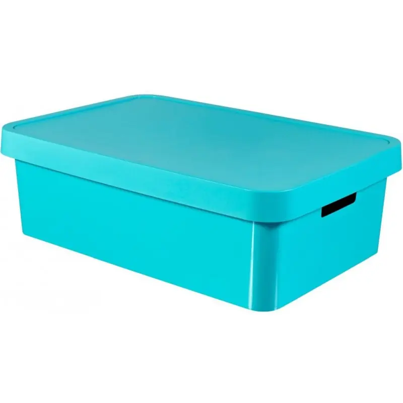 CURVER INFINITY Aufbewahrungsbox mit Deckel 30 L 56 x18 x 39 cm blau 01718-X34 Neu