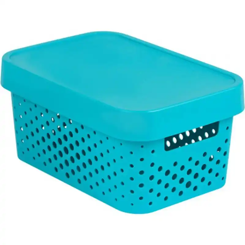 Kracherpreis CURVER INFINITY 4,5L Aufbewahrungsbox mit Deckel 27 x 12 x 19 cm blau 04760-X33