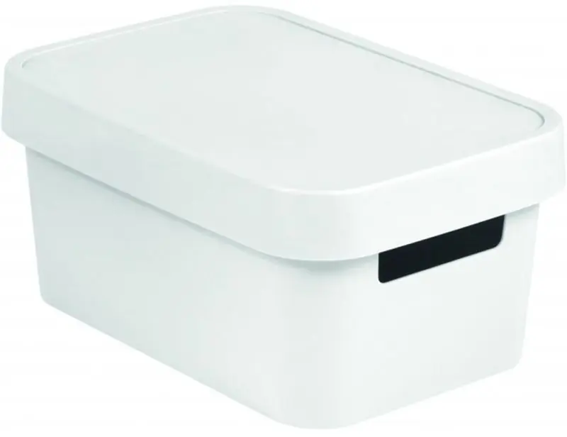 Kracherpreis CURVER INFINITY 4,5L Aufbewahrungsbox mit Deckel 27 x 12 x 19 cm weiß 04746-N23