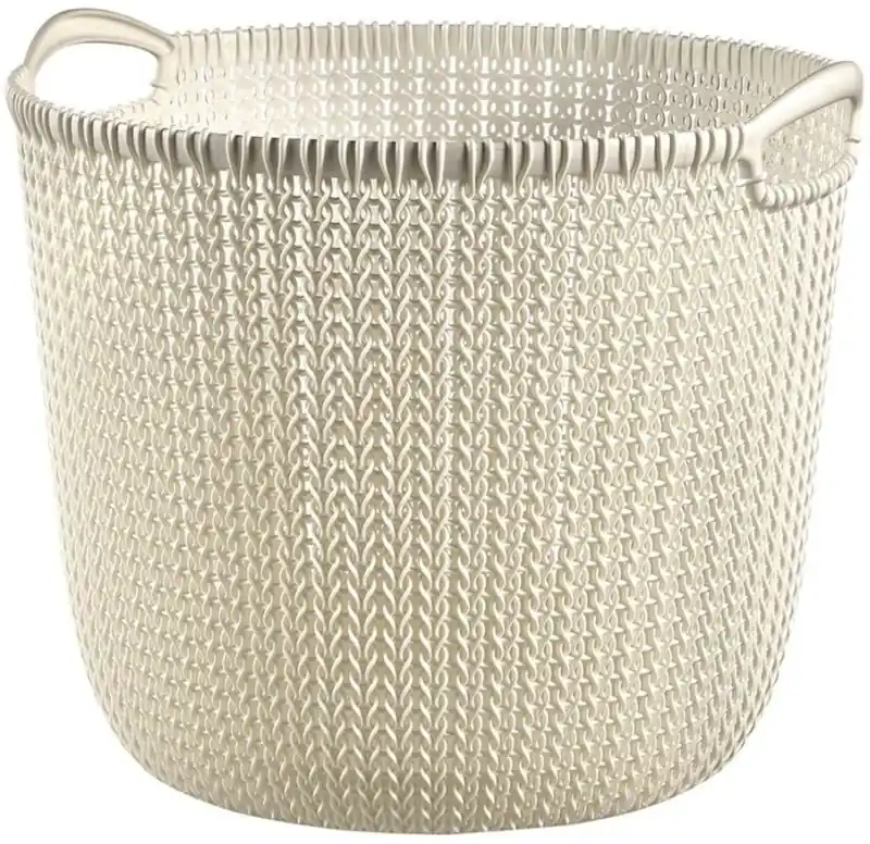 Direkt Vom Hersteller CURVER KNIT L 30L Aufbewahrungskorb rund 39 x 39 x 33 cm, creme 03673-X54