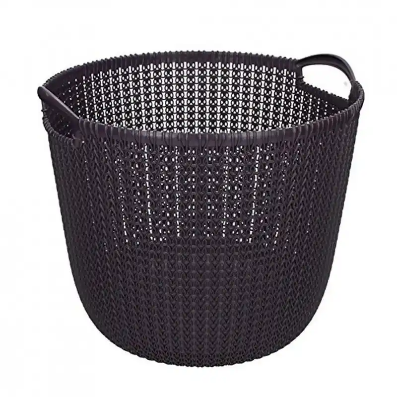 Garantierte Lieferung CURVER KNIT L Wäschekorb rund 30 L purple 03673-X66