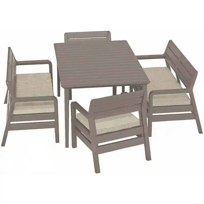 Preisknaller ALLIBERT DELANO Gartenset, Sitzgruppe, cappuccino/sand 17205371