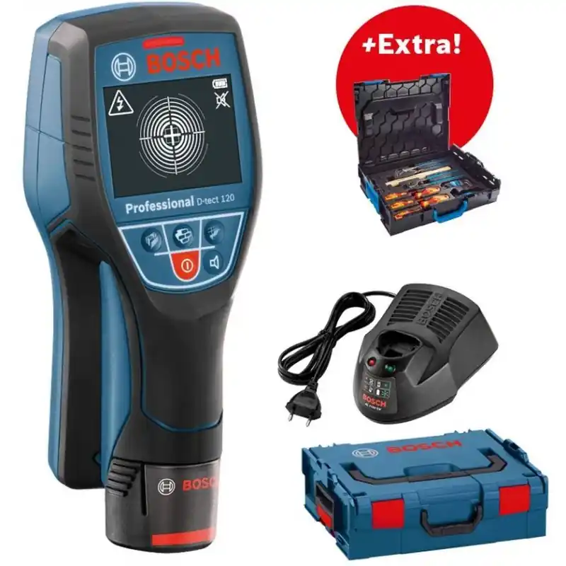 BOSCH Professional Set Ortungsgerät D-tect 120+L Boxx+Gedore Set 06159940KJ Preisreduziert