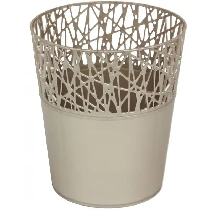 PROSPERPLAST CITY Blumentopf mit Spitze 11,3 cm platin DCIT115 Aktuell