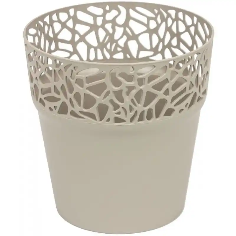 Prosperplast Blumentopf mit Spitze NATURO 14,5 cm mocca DNAT145-7529U Beliebt