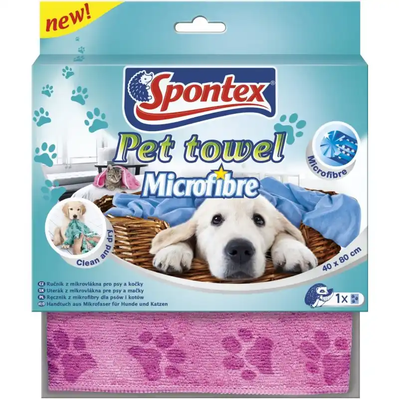 Spontex Microfibre Haustier, 1er Pack - reinigt Haustier und Haushalt – 1 Stk. Abverkauf
