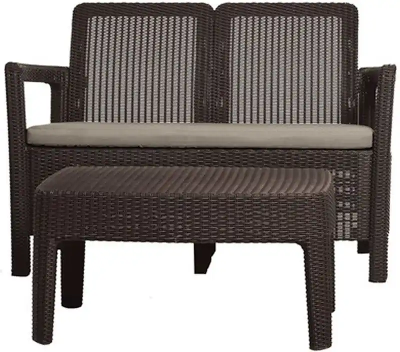 ALLIBERT TARIFA Gartenset, braun/grau-beige 17203400 Schnäppchen