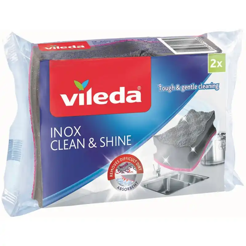 VILEDA INOX Schwamm 2 Stück, 157403 Beliebt