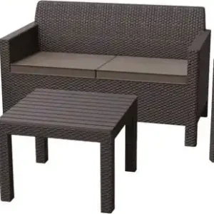 Markenprodukt ALLIBERT ORLANDO Lounge-Set 4-tlg., braun/grau-beige 17202809