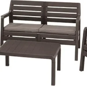 ALLIBERT DELANO Lounge Set, braun/grau-beige 17201088 Super-Preis