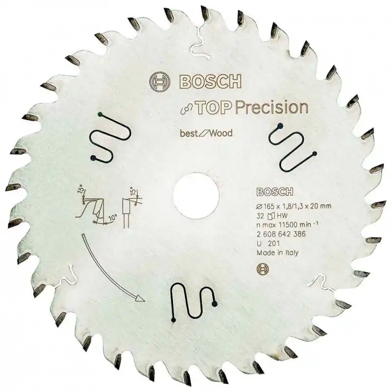 Saisonangebot BOSCH Kreissägeblatt Top Precision Best for Wood, 165 x 20 x 1,8 mm, 32 2608642386