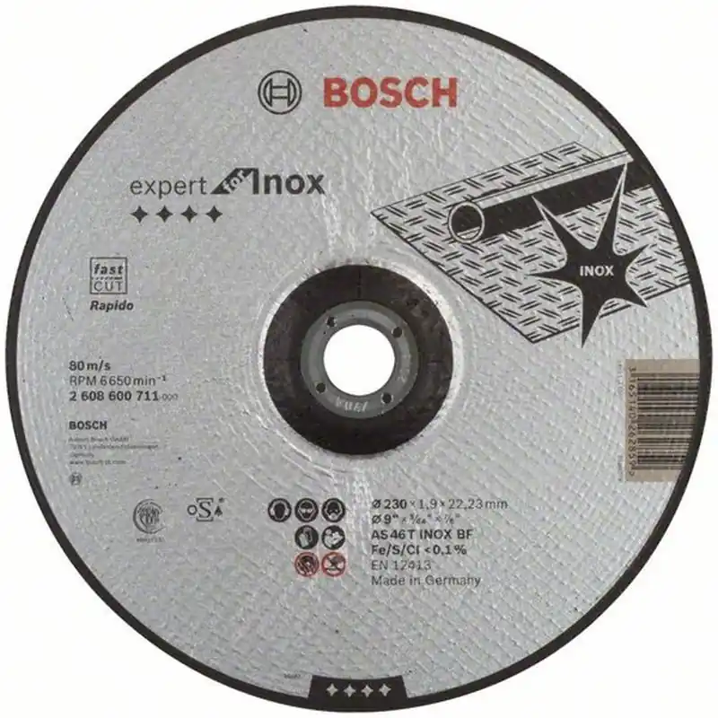 Aktuell BOSCH Trennscheibe gekröpft Expert for Inox Rapido AS 46 T INOX BF, 230mm, 2608600711