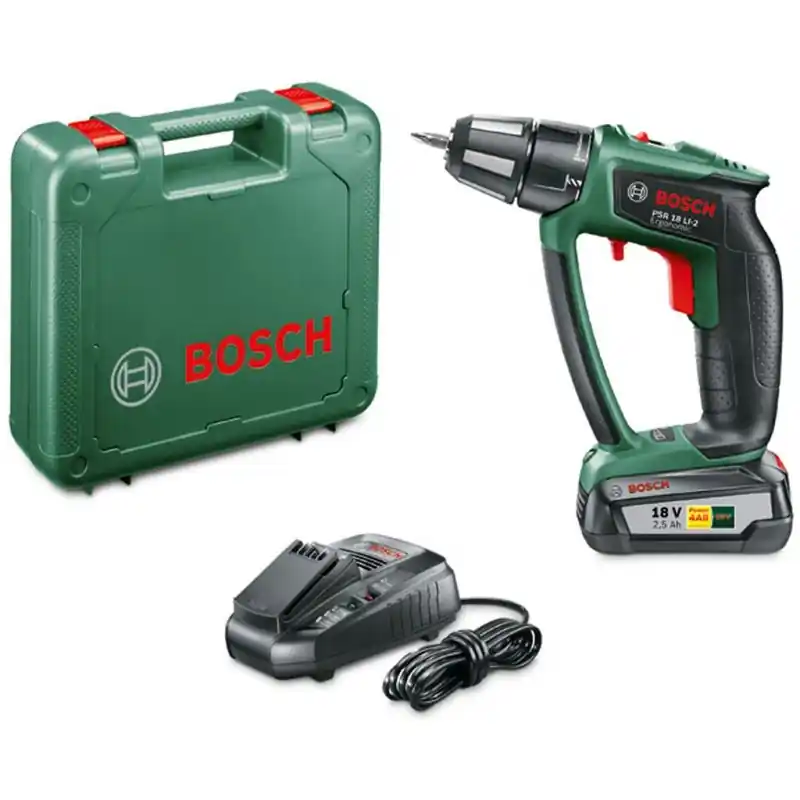 Neu BOSCH PSR 18 LI-2 Ergonomic Bohrschrauber Akkuschrauber + 1 Akku 06039B0100