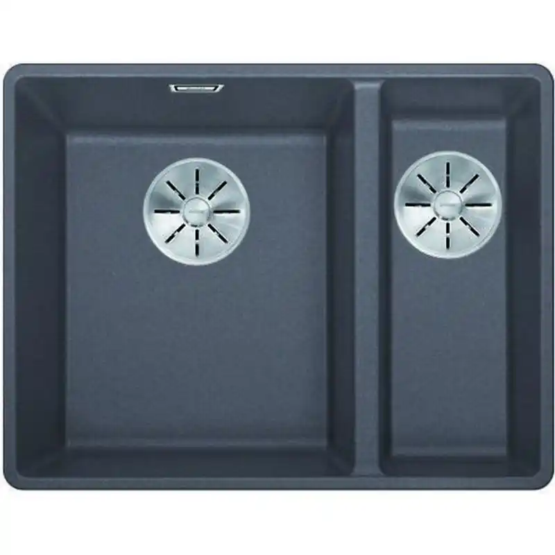 BLANCO Subline 340/160-F Granitspüle SILGRANIT PuraDur, InFino, felsgrau 523569 Preiswert