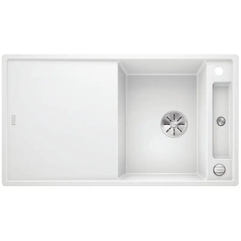 Super-Preis BLANCO AXIA III 5 S Silgranit inkl. Holzschneidbrett weiss InFino Ablauf 523209
