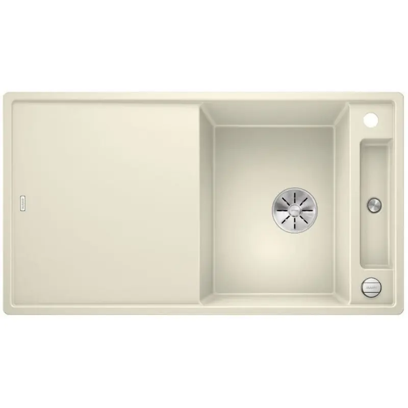 Abverkauf BLANCO AXIA III 5 S Silgranit inkl. Glasschneidbrett jasmin InFino Ablauf 523220