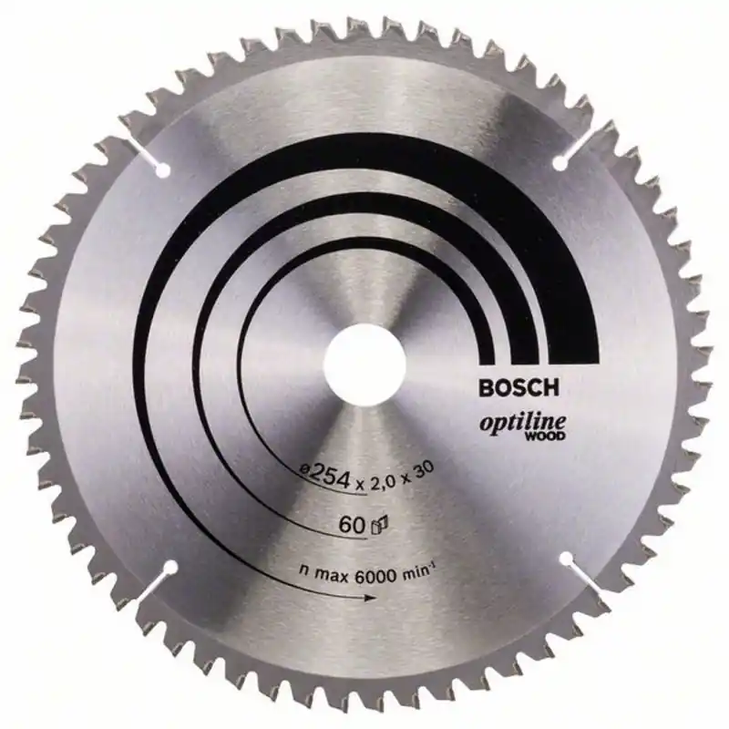 Bosch Kreissägeblatt Optiline Wood für Kapp- und Gehrungssägen, 254 x 2,0 mm, 2608640436 Schneller Versand