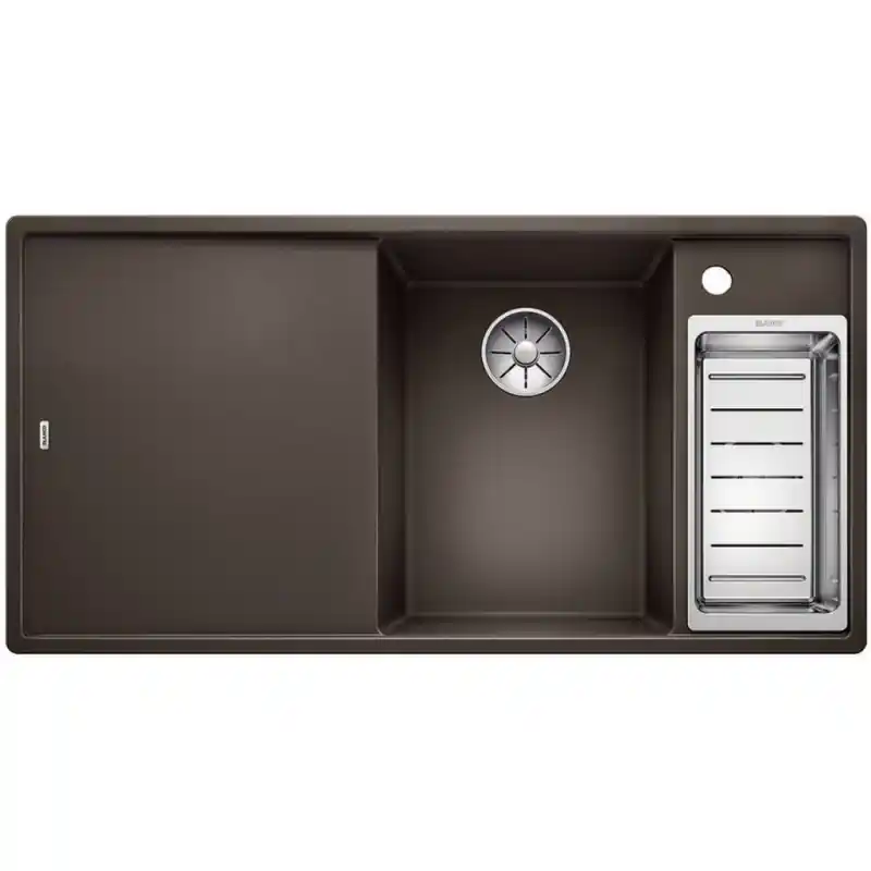 Beliebt BLANCO AXIA III 6 S Silgranit PuraDur cafe Glasschneidbrett InFino Ablauf 523482