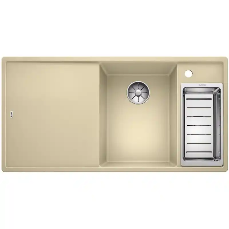 BLANCO AXIA III 6 S Silgranit PuraDur champagner Glasschneidbrett InFino Ablauf 523479 Bestpreis