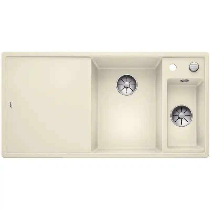 Sonderangebot BLANCO AXIA III 6 S-F Silgranit jasmin Glasschneidbrett InFino Ablauf 523493