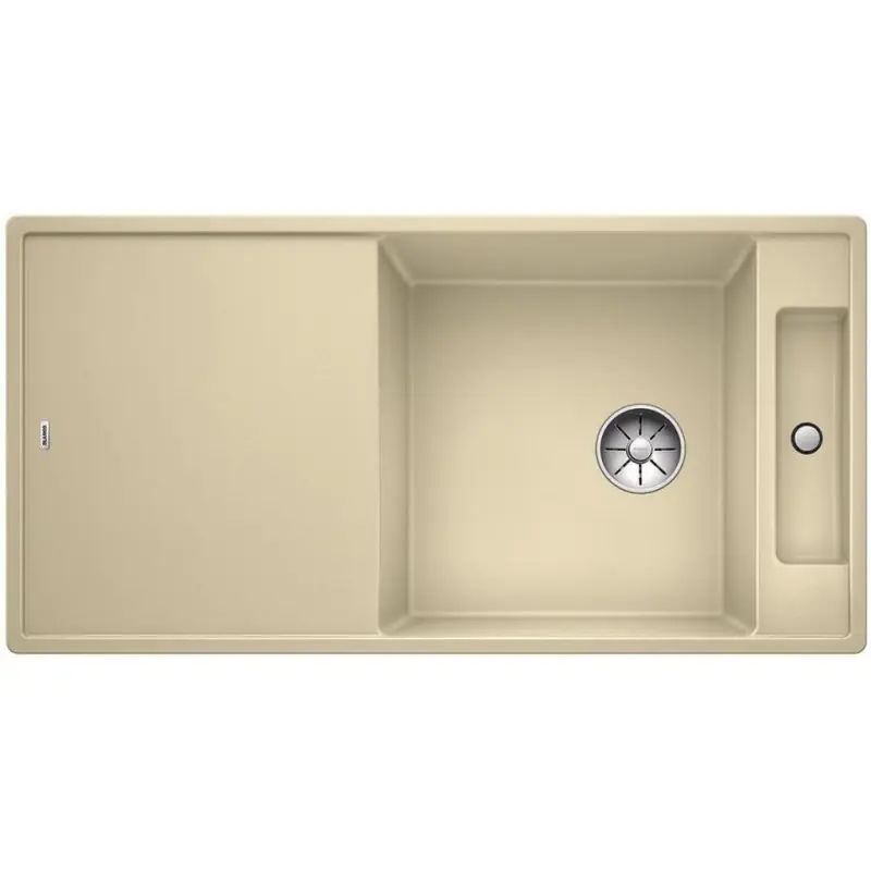 BLANCO AXIA III XL 6 S Silgranit PuraDur champagner Holzschneidbrett InFino Ablauf 523506 Preisknaller
