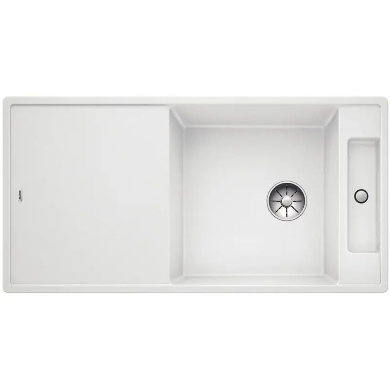 Heißes Angebot BLANCO AXIA III XL 6 S Silgranit PuraDur weiss Holzschneidbrett InFino Ablauf 523504
