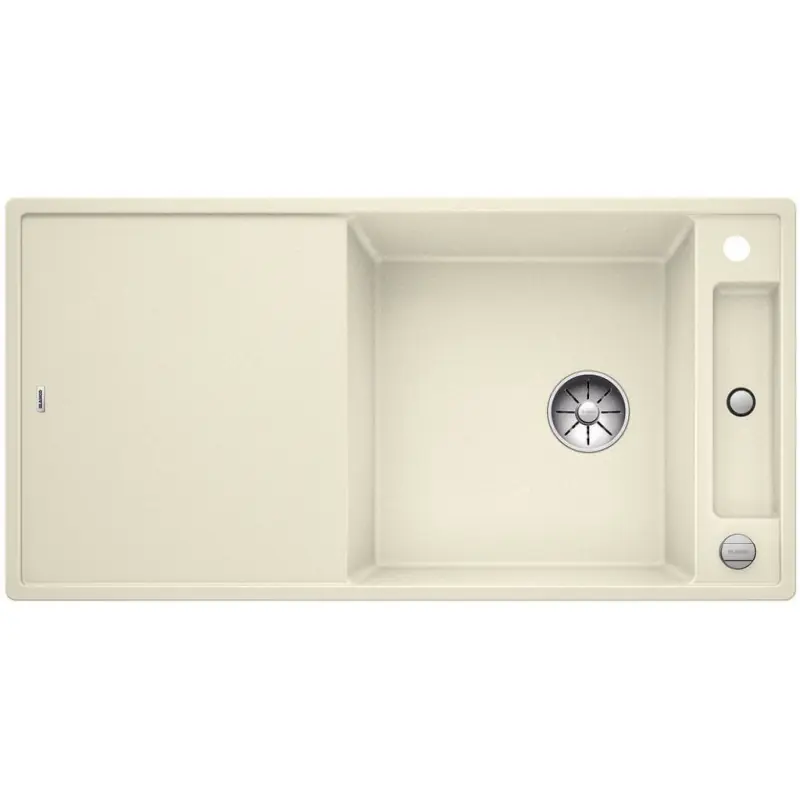 BLANCO AXIA III XL 6 S-F Silgranit PuraDur jasmin Glasschneidbrett InFino Ablauf 523530 Echt